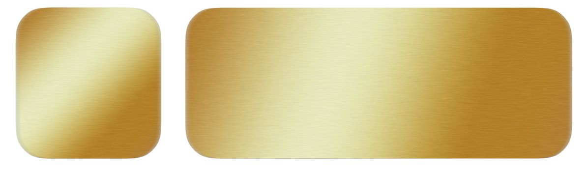 Button and banner gold on white background