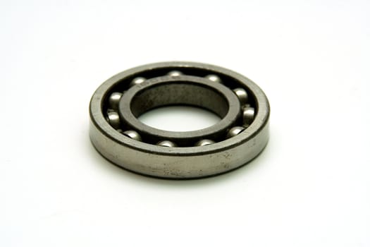 Steel bearing on white background. Single object.