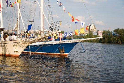 front of sailing ships - photo taken in Szczecin during Tall Ships' Races 2007