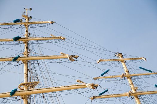 rigging of big sailing ship - photo taken in Szczecin during Tall Ships' Races 2007