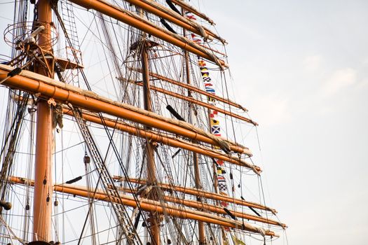 rigging of big sailing ship - photo taken in Szczecin during Tall Ships' Races 2007