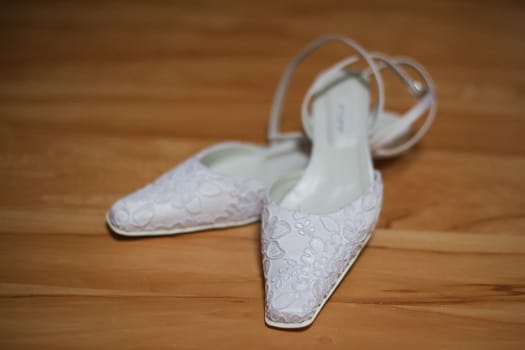 pair of wedding shoes - photo with small depth of field