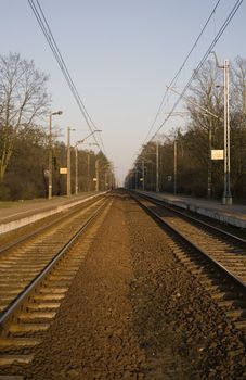 railway track - two track ways (Poland)