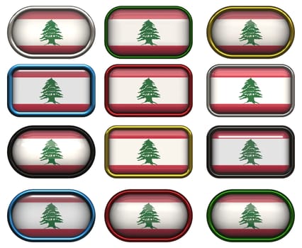 twelve Great buttons of the Flag of Lebanon