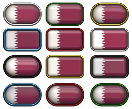 twelve Great buttons of the Flag of Qatar