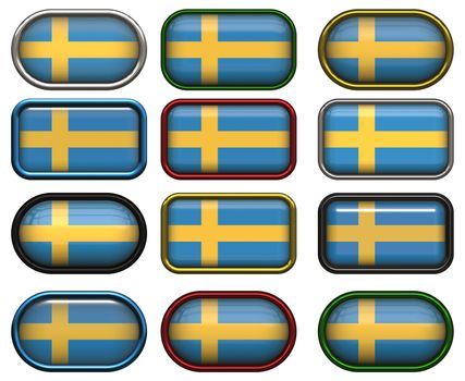 twelve Great buttons of the Flag of Sweden