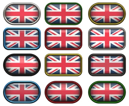 twelve Great buttons of the Flag of the united Kingdom