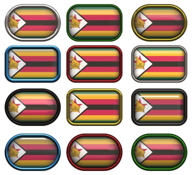 twelve Great buttons of the Flag of Zimbabwe