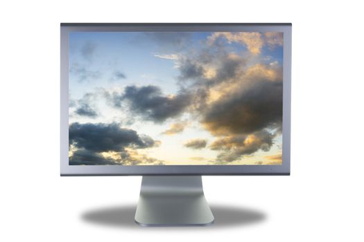 computer lcd or tft monitor with flat screen