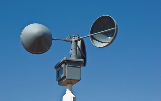 a weather station wind speed measuring device