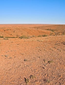 beautiful but hot dry and barren desert in australian outback