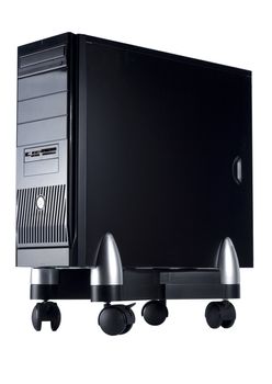 close up of a cpu of a black computer