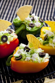 peppers filled with salad
