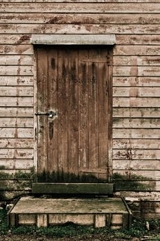 the old wooden shed door stays locked 