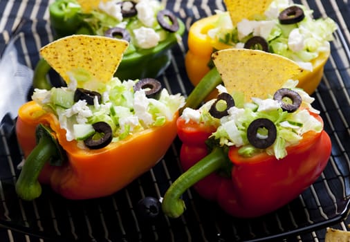 peppers filled with salad