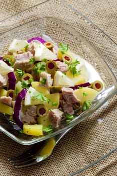 potato salad with tuna fish