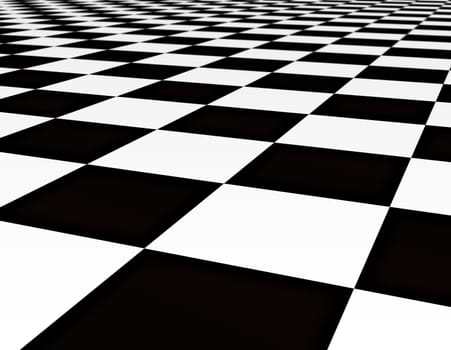 a large black and white checker floor background pattern