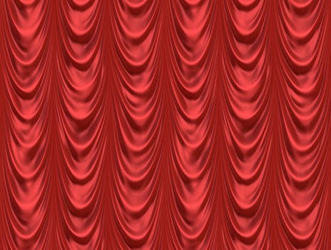 luxurious red velvet curtains such as on a stage or theatre