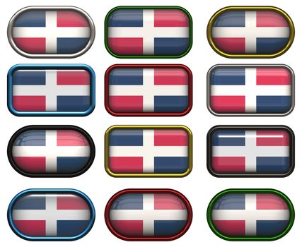 twelve buttons of the  Flag of dominican republic