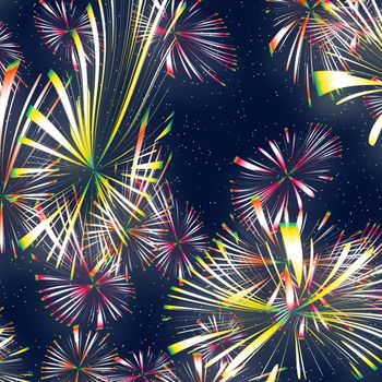 a nice illustration of bright and colourful fireworks