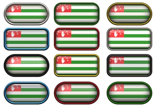 twelve buttons of the Flag of Abkhazia