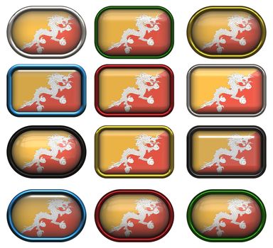 twelve buttons of the  Flag of bhutan