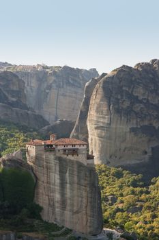 view of the meteora monasteries monuments travel destination in greece