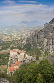 view of the meteora monasteries monuments travel destination in greece
