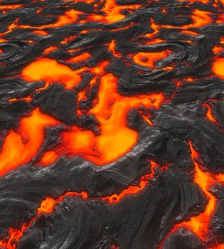 image of hot cracking lava or magma