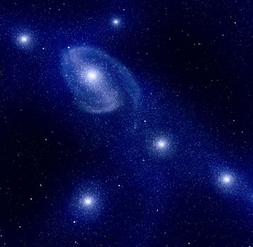 great image of nebula and galaxy in outer space