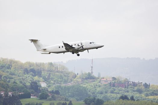 passenger airplane in a business transportation image