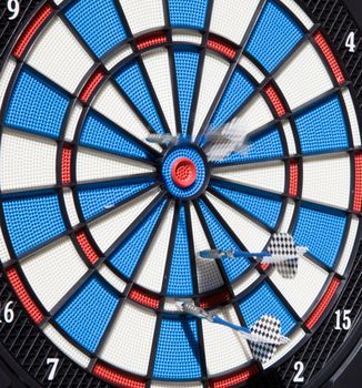 darts game hitting bullseye as an success and business iconic image