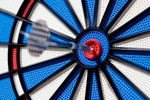darts game hitting bullseye as an success and business iconic image