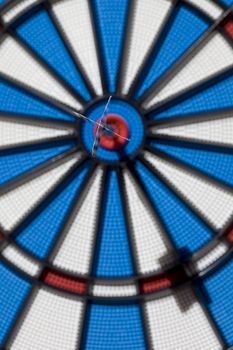 darts game hitting bullseye as an success and business iconic image