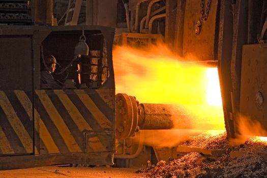 Ukrainian metallurgical works. Pipe rolling machinery.