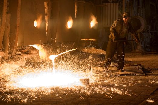 steel-casting department on ukrainian metallurgical works