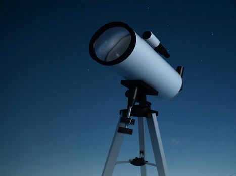 The astronomical instrument in the background of the sky