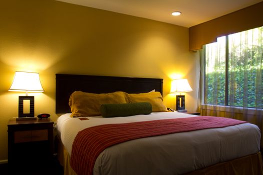 Interior of a modern luxury hotel room