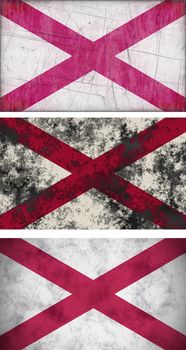 Great Image three grunge flags of alabama