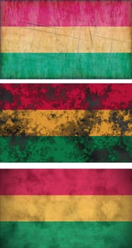 Great Image three grunge flags of Bolivia