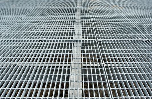 great image of a industrial metal grid walkway background
