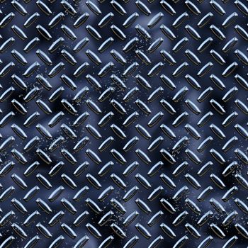 a large sheet of dark blue diamond or tread plate