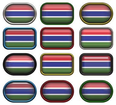 twelve buttons of the Flag of Gambia