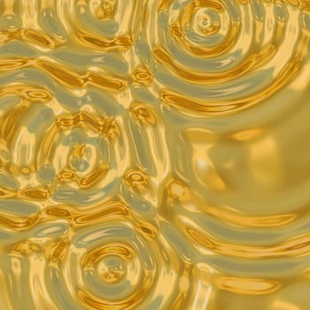 a very large rendered illustration of ripples in molten gold