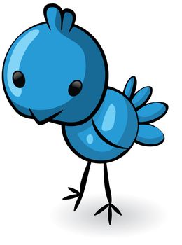 A cute blue bird.