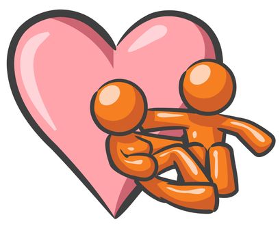 Design Mascots in love.