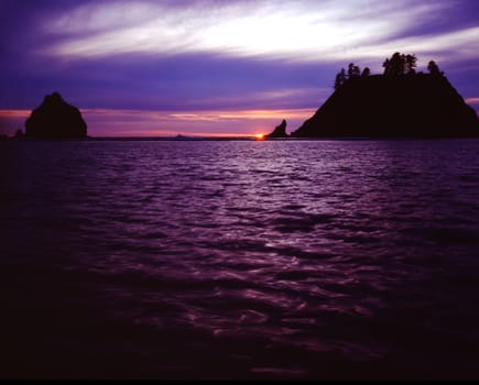 Sunset in Olympic National Park in Oregon