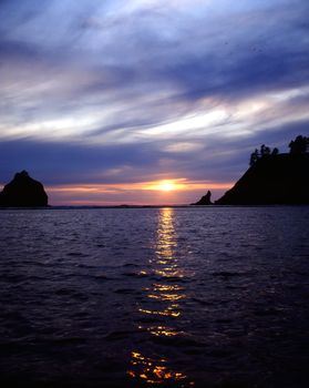 Sunset in Olympic National Park in Oregon