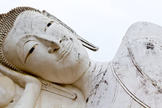 Reclining of buddha in temple Angthong, Thailand