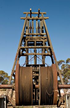 large winder and mine head at broken hill